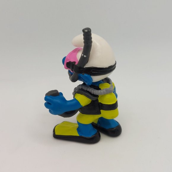 Schleich Smurf - Vintage 1999 Diver 2.5" Action Figure D-73527 Gmund Am Lines - Picture 2 of 4